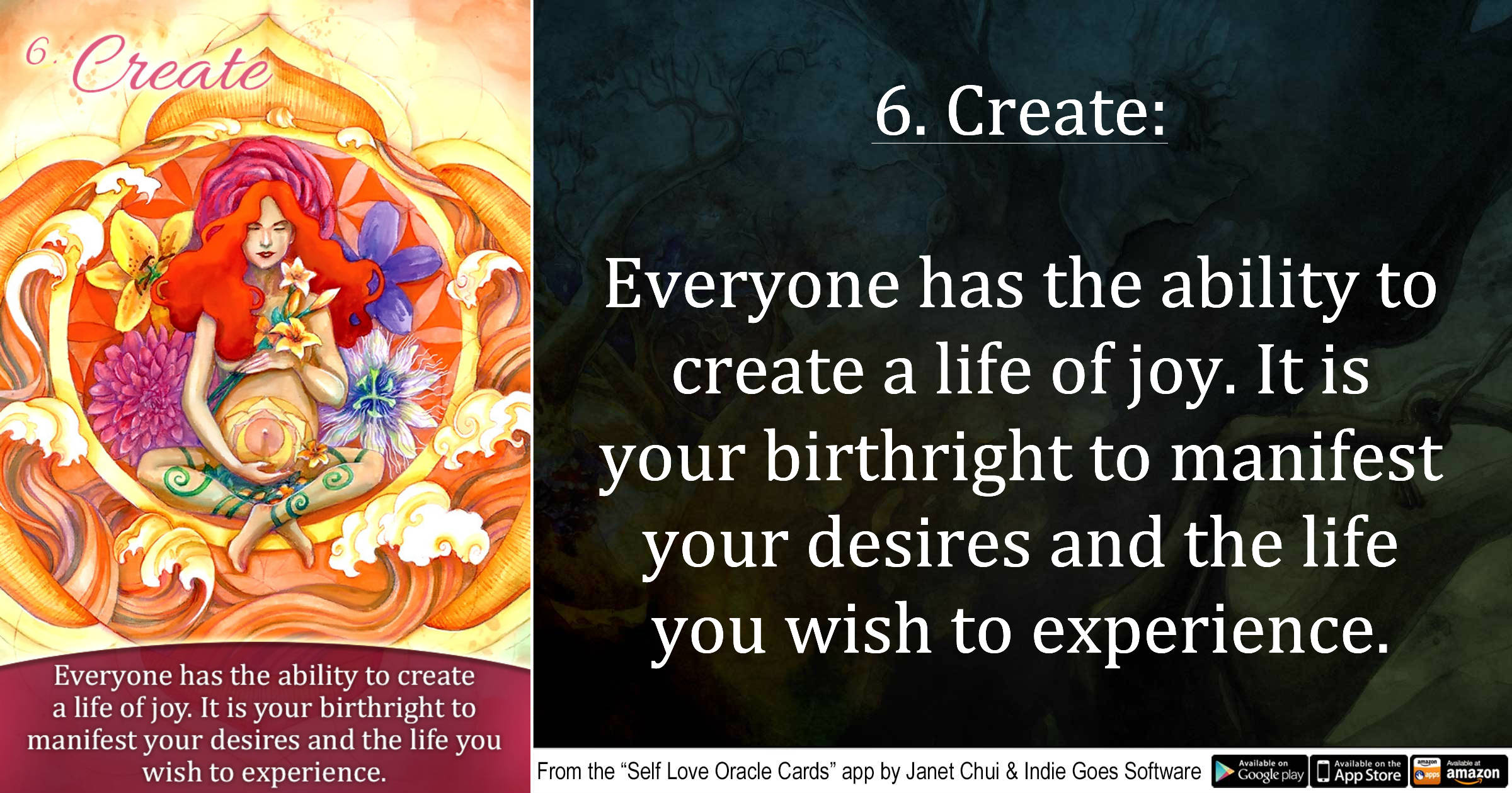 Your Reading From The 'Self Love Oracle Cards' App - Try It For Free!